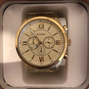 Excellent Fossil men’s gold watch